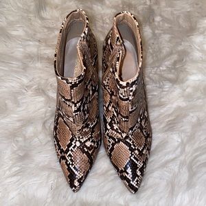 Snake Skin Heel Booties